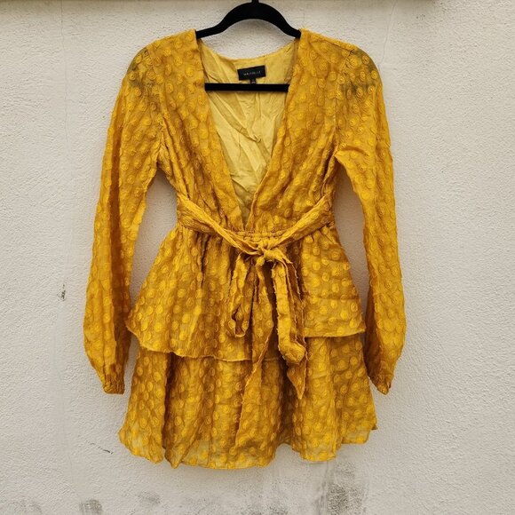 5/$100 SALE - MAJORELLE Berkshire Dress in Mustard Yellow - Picture 4 of 8
